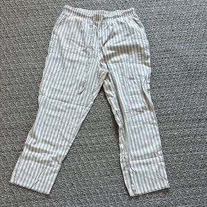 Royalty For Me Cream Striped Pants